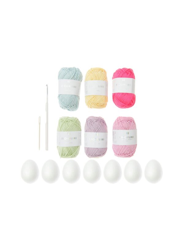 Rico design "Häkelset Ricorumi Ostereier pastell 15-teilig" – Bild 4