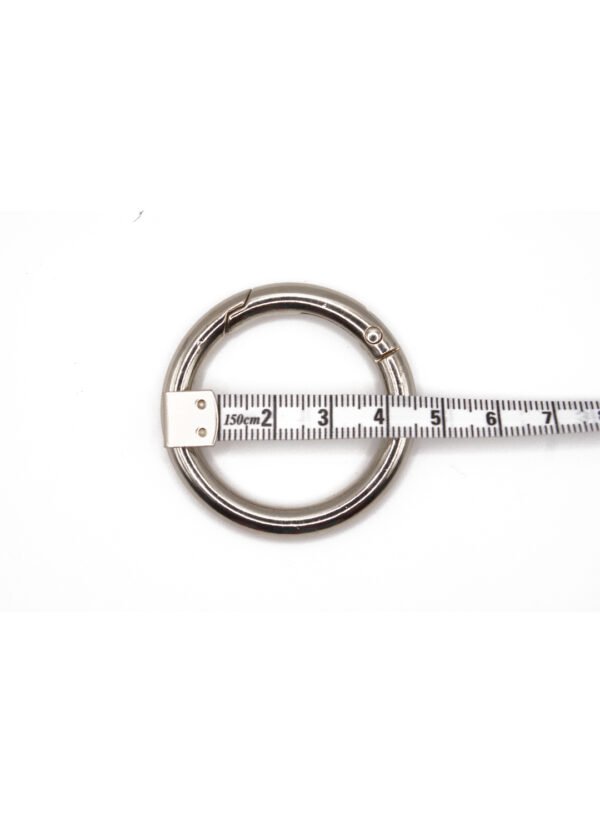 Karabinerring 4cm silber – Bild 2
